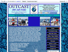 Tablet Screenshot of outcastcharterfishing.com